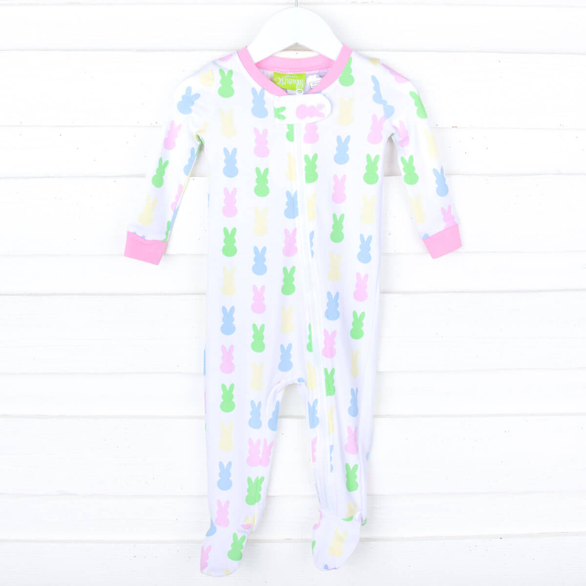 Colorful Peeps Pink Zip Sleeper