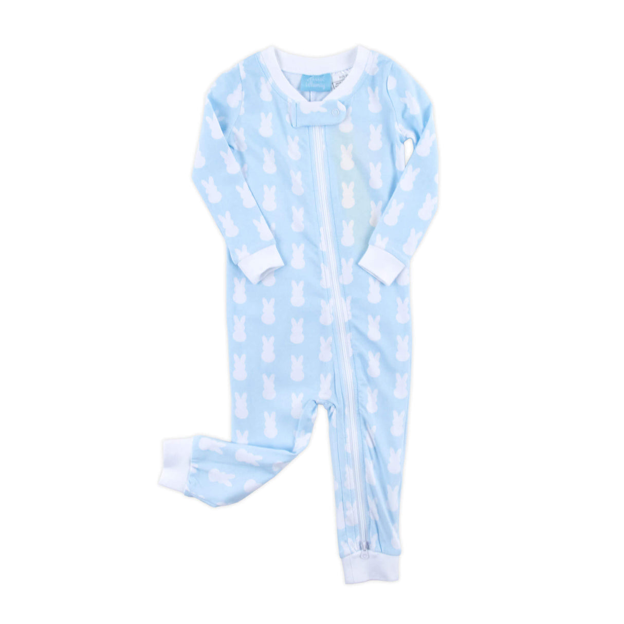 Bunny Peeps Light Blue Zip Sleeper