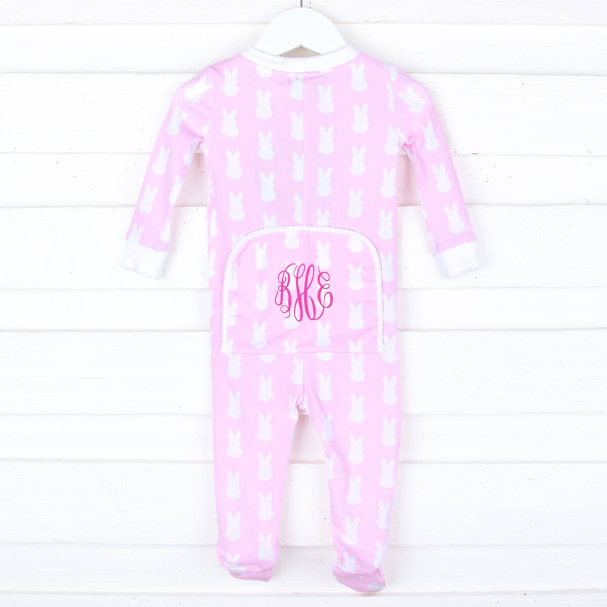 Bunny Peeps Pink Zip Sleeper