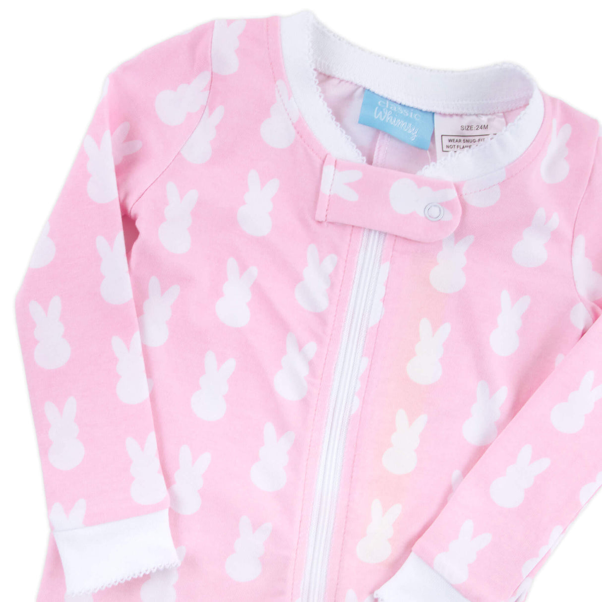 Bunny Peeps Pink Zip Sleeper