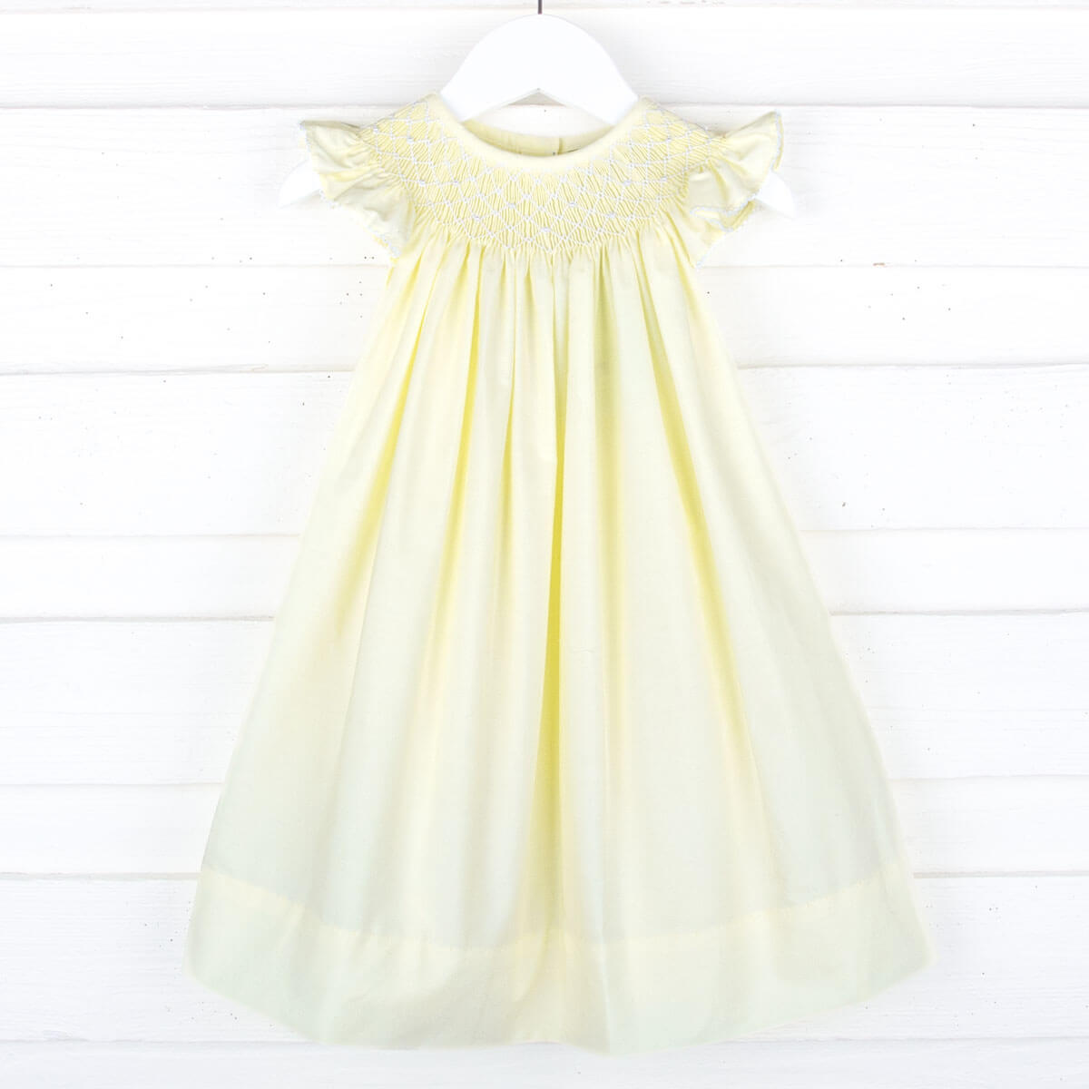 Shine Like A Pearl Yellow Smocked Dress