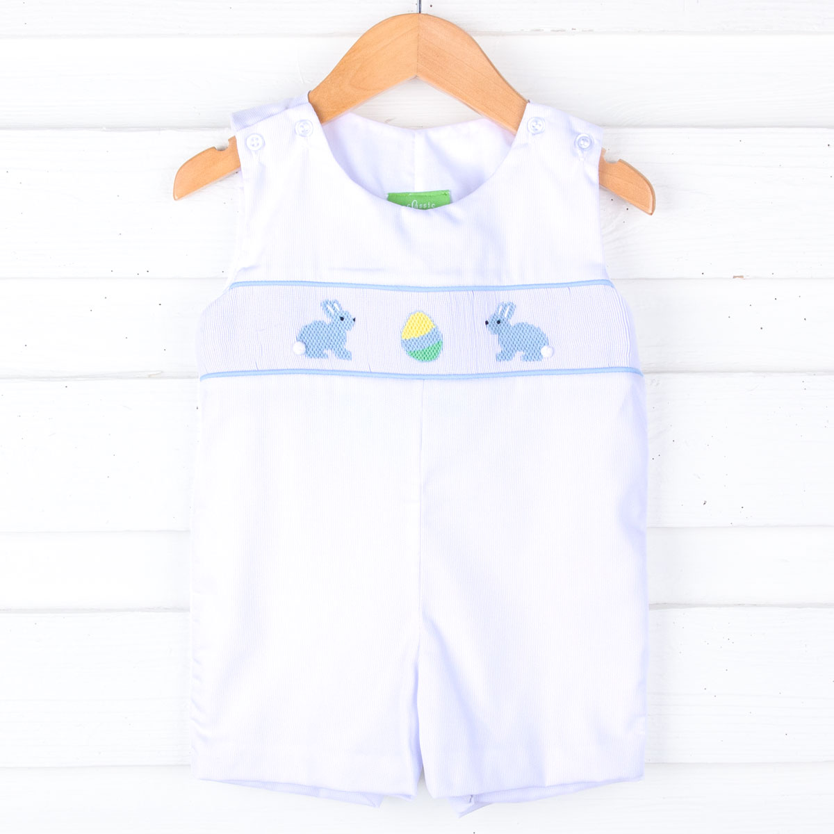 Bunny Hop White Smocked Jon Jon