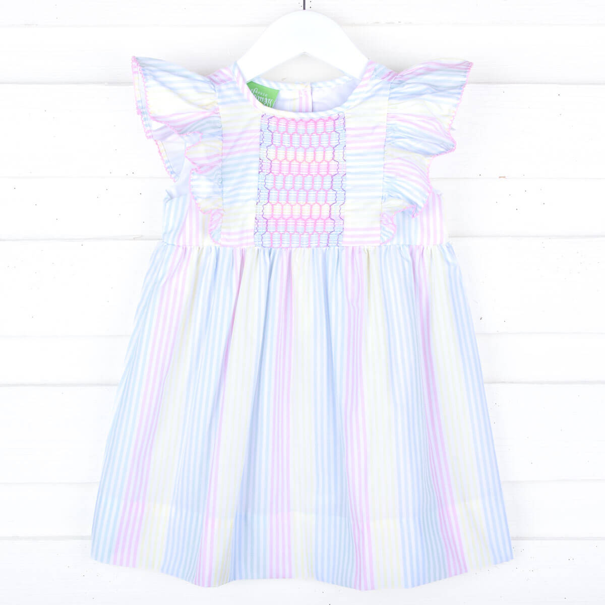 Spring Love Stripe Smocked Rachel Dress