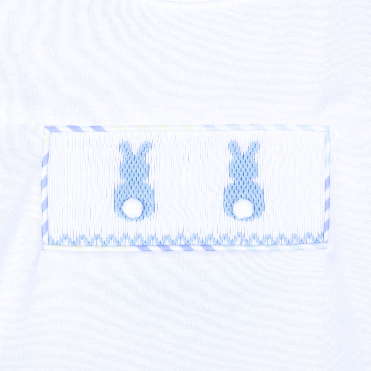 Spring Love Stripe Bunny Smocked Short Set