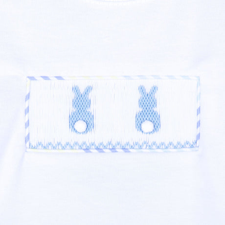 Spring Love Stripe Bunny Smocked Short Set