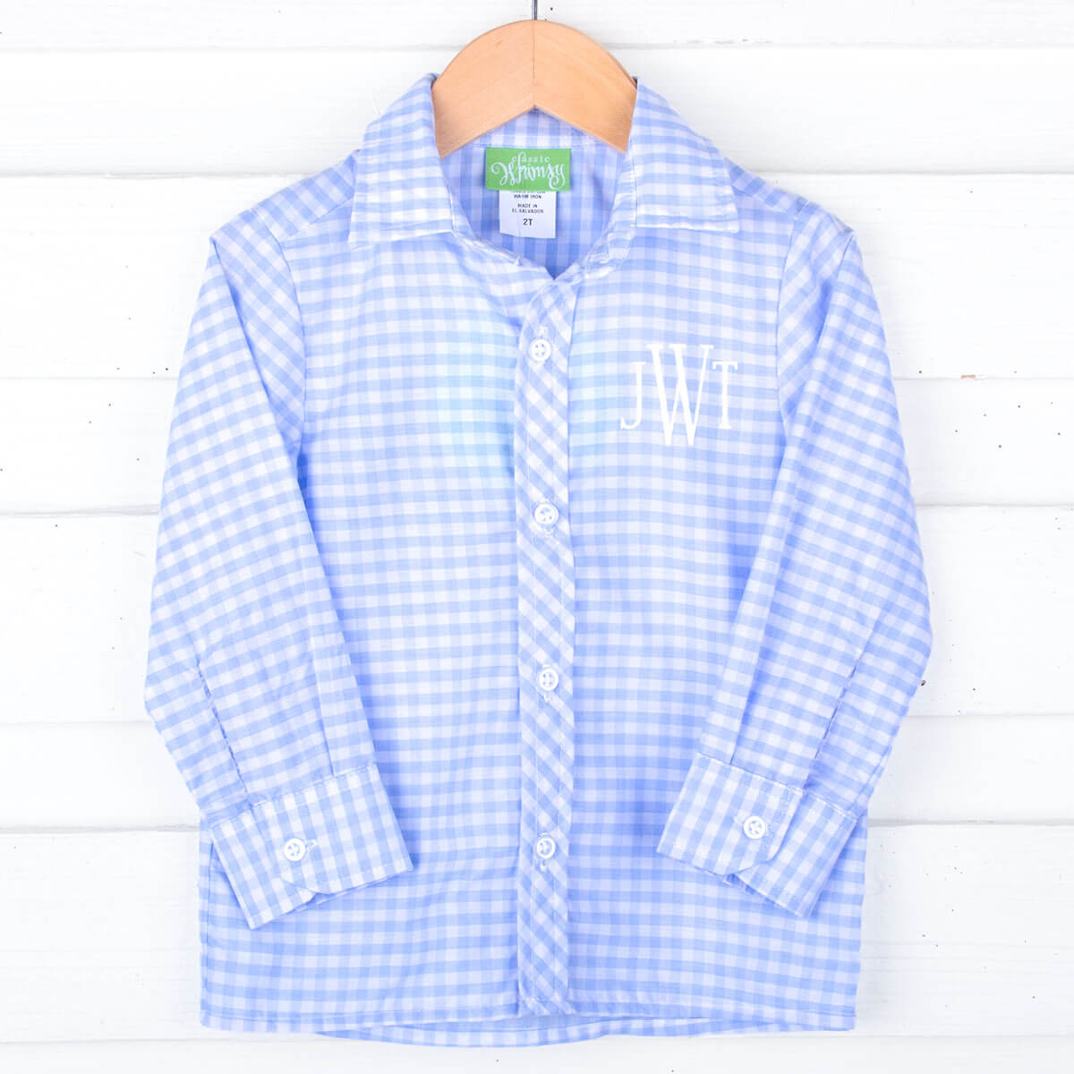 Light Blue Check Button Down Shirt