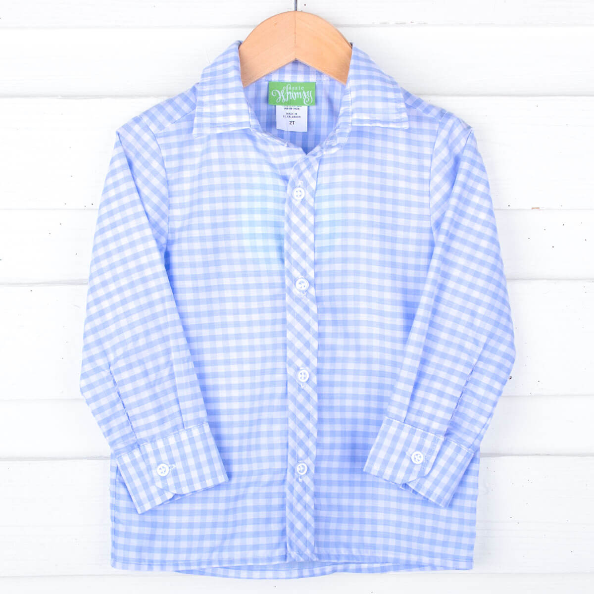 Light Blue Check Button Down Shirt