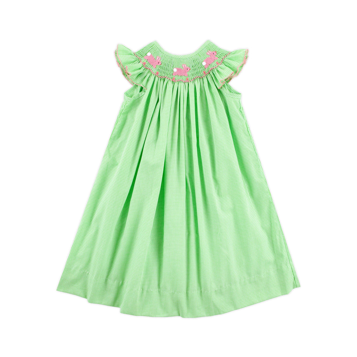 Hop To It Green Bunny Smocked Dress