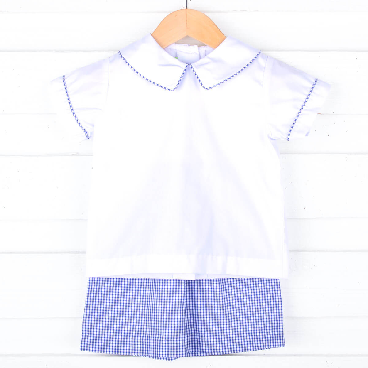 Royal Blue & White Short Set