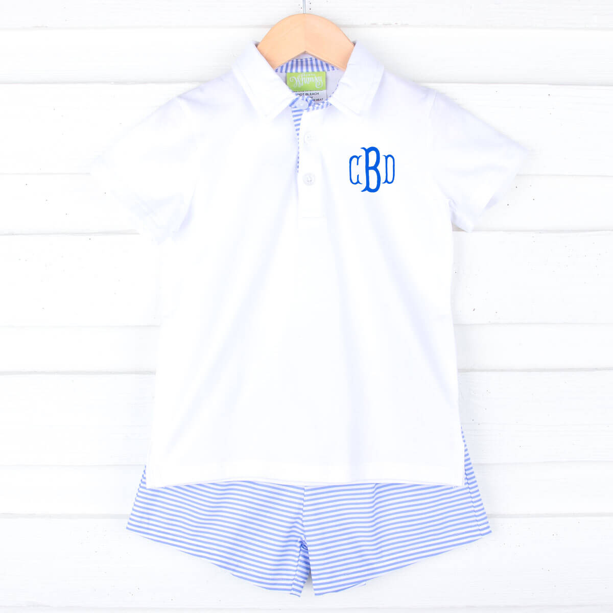 Darling Blue Polo Short Set