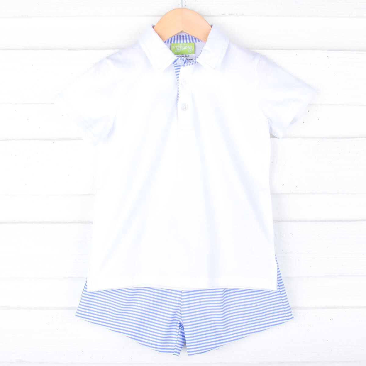 Darling Blue Polo Short Set