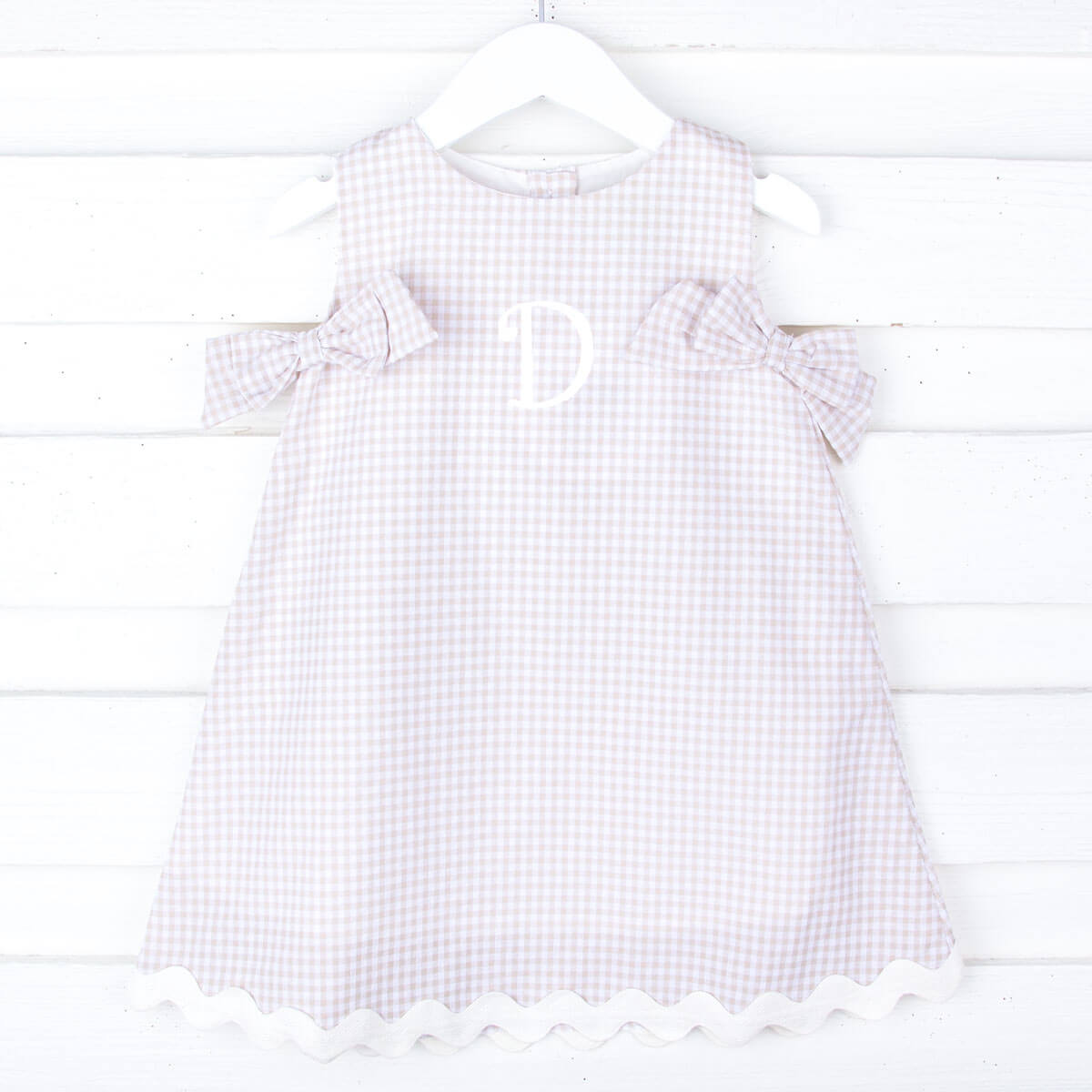 Tan Gingham Eleanor Dress