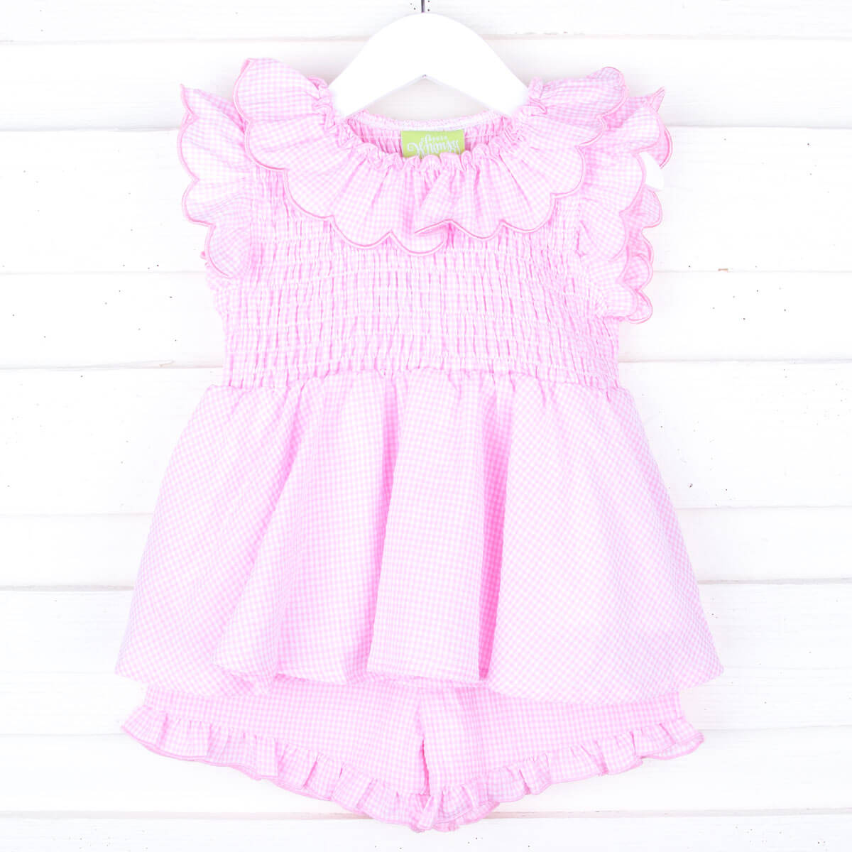 Pink Gingham Zoe Short Set