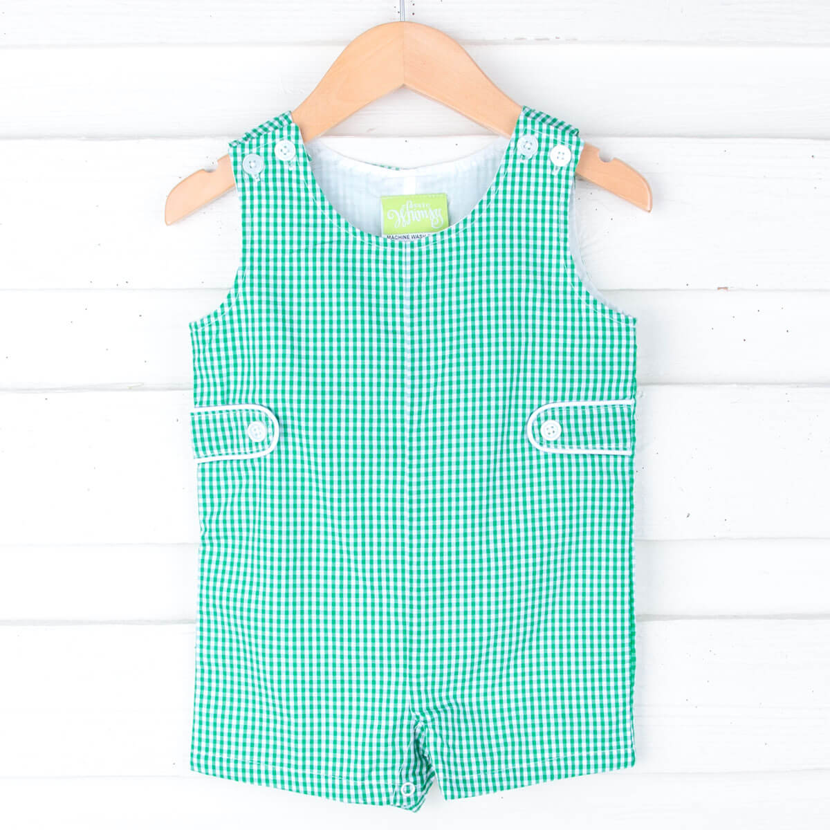 Green Gingham Jon Jon