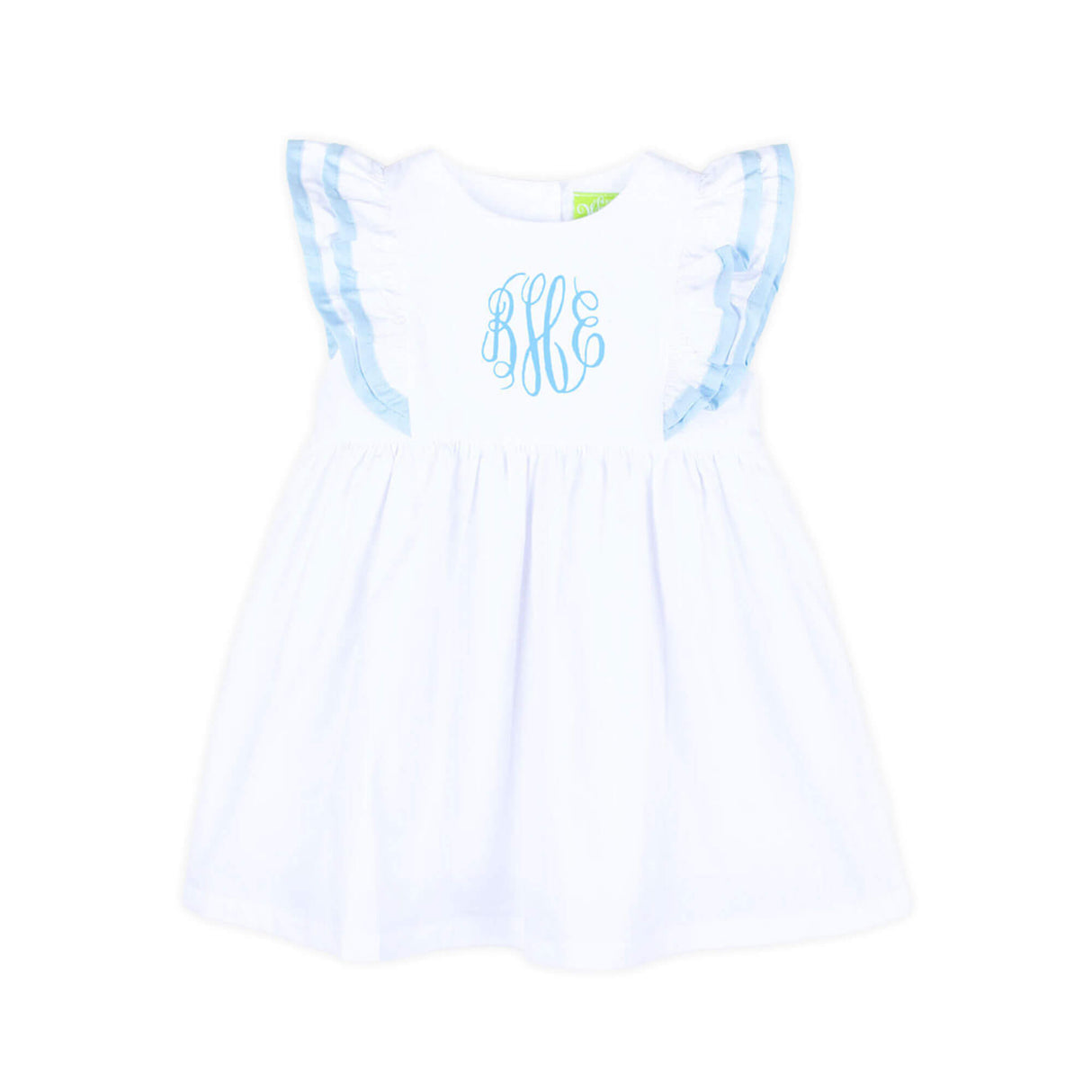 White & Light Blue Alice Dress