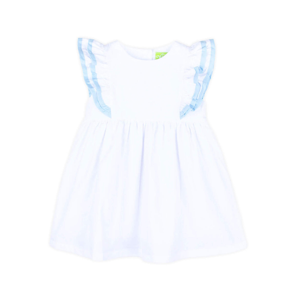 White & Light Blue Alice Dress