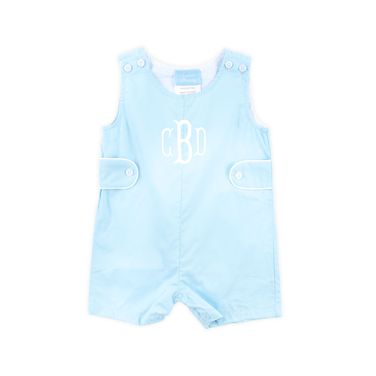 Solid Light Blue Jon Jon with Tabs