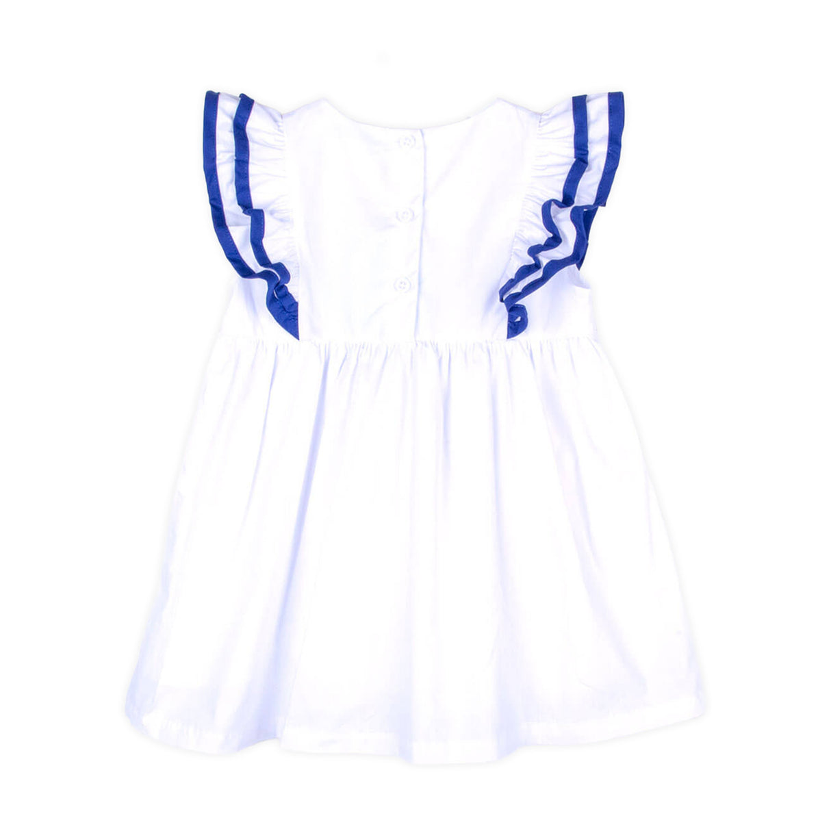 White & Royal Blue Alice Dress