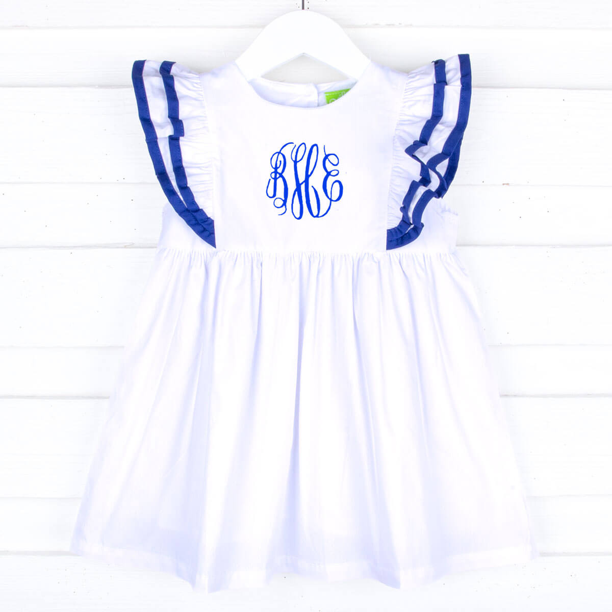 White & Royal Blue Alice Dress