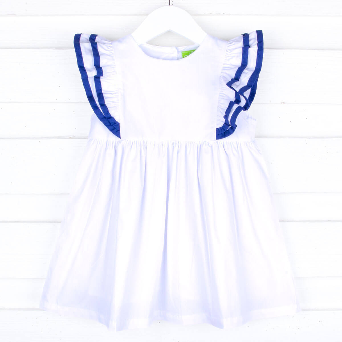 White & Royal Blue Alice Dress