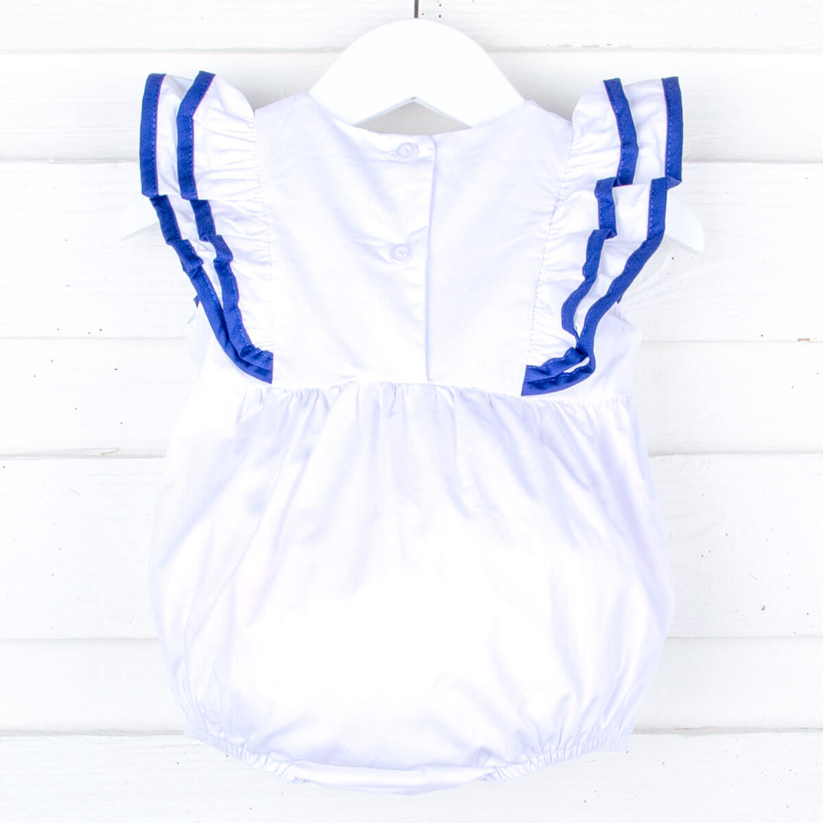 White & Royal Blue Alice Bubble