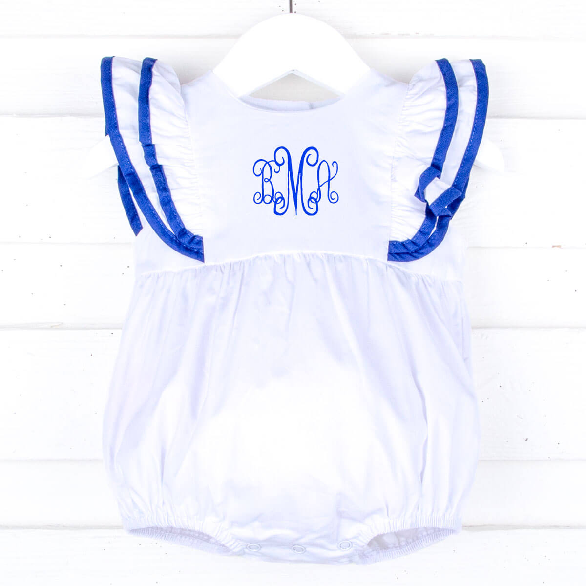 White & Royal Blue Alice Bubble