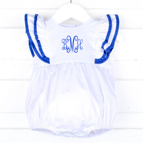 White & Royal Blue Alice Bubble