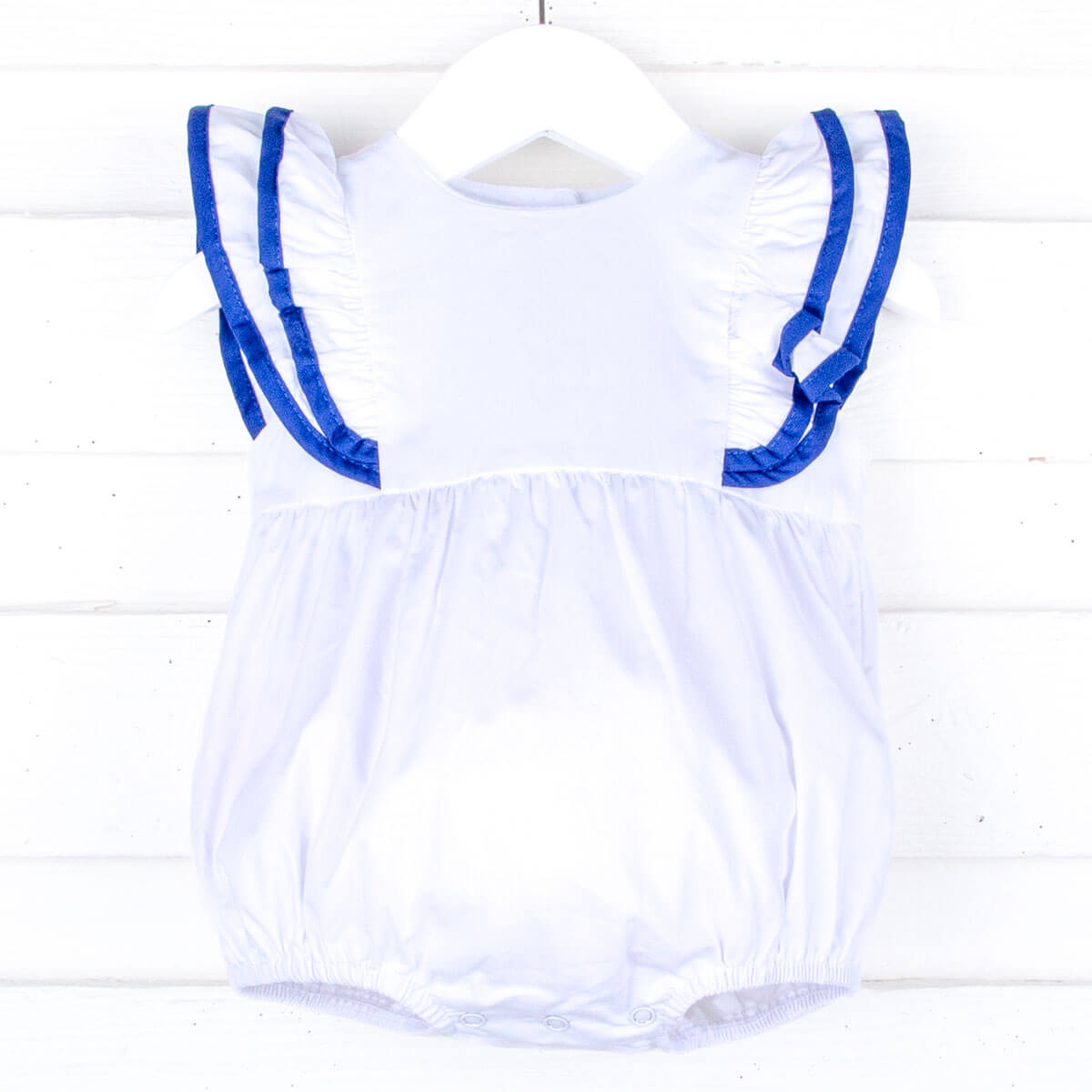 White & Royal Blue Alice Bubble