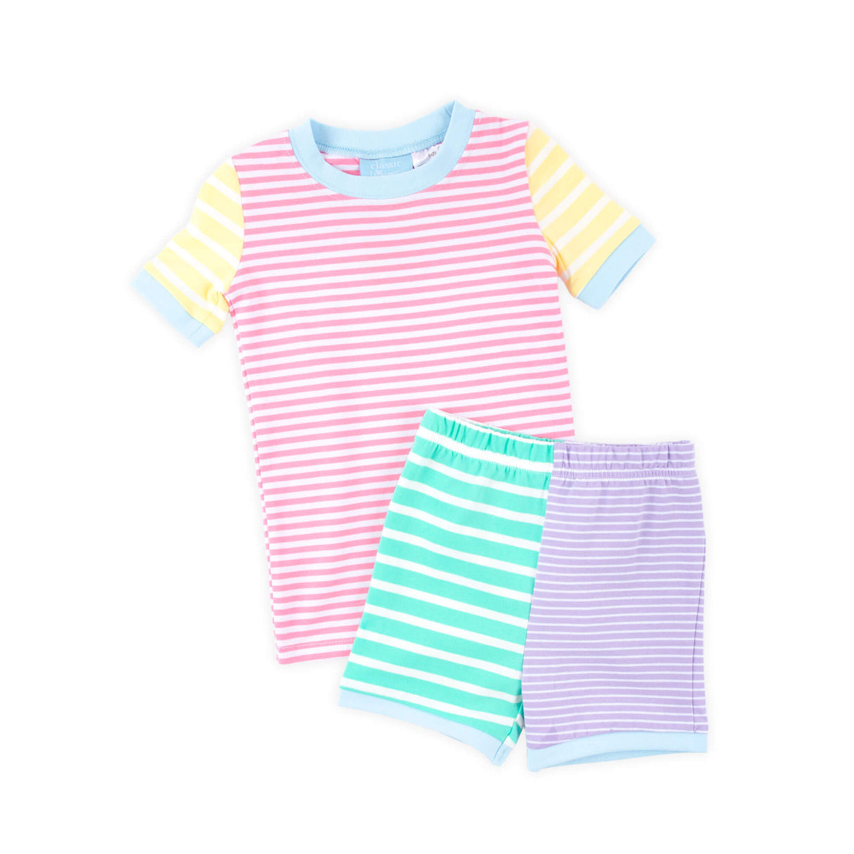 Colorblock Girl Short Pajamas