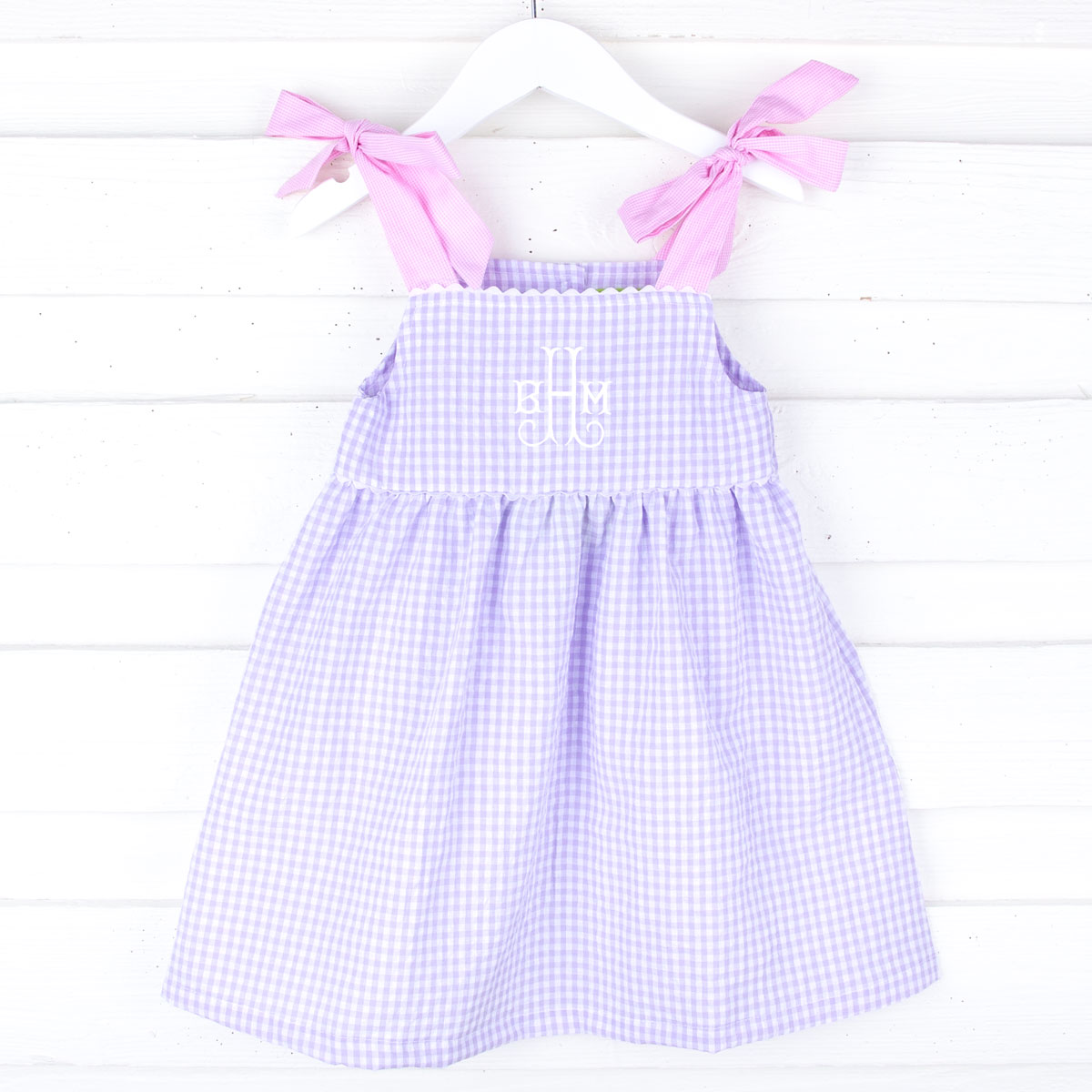 Purple Gingham Aubree Dress