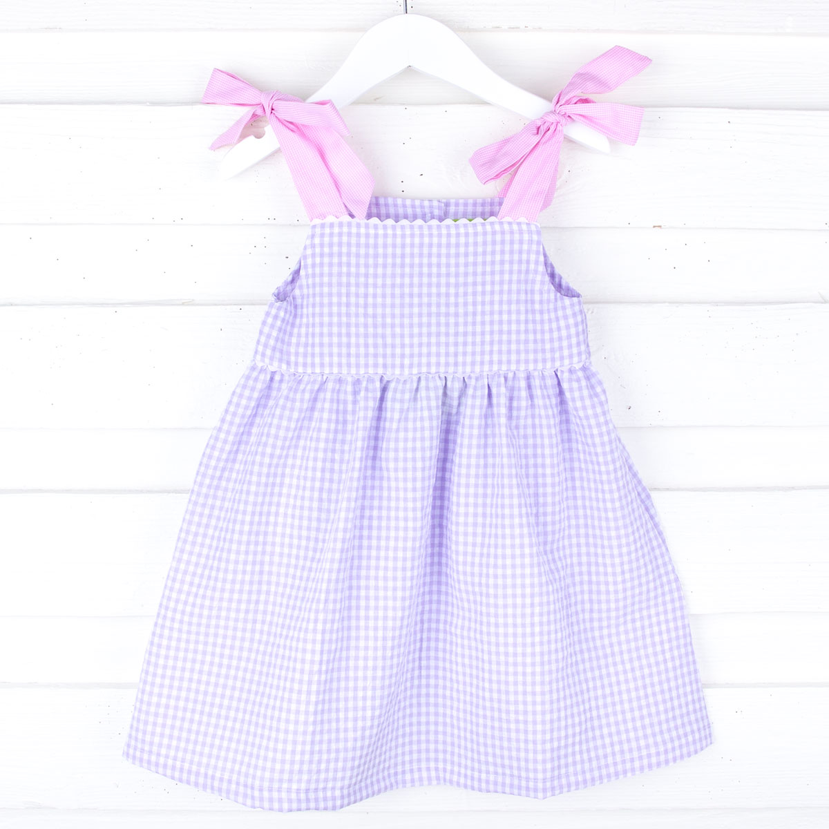 Purple Gingham Aubree Dress