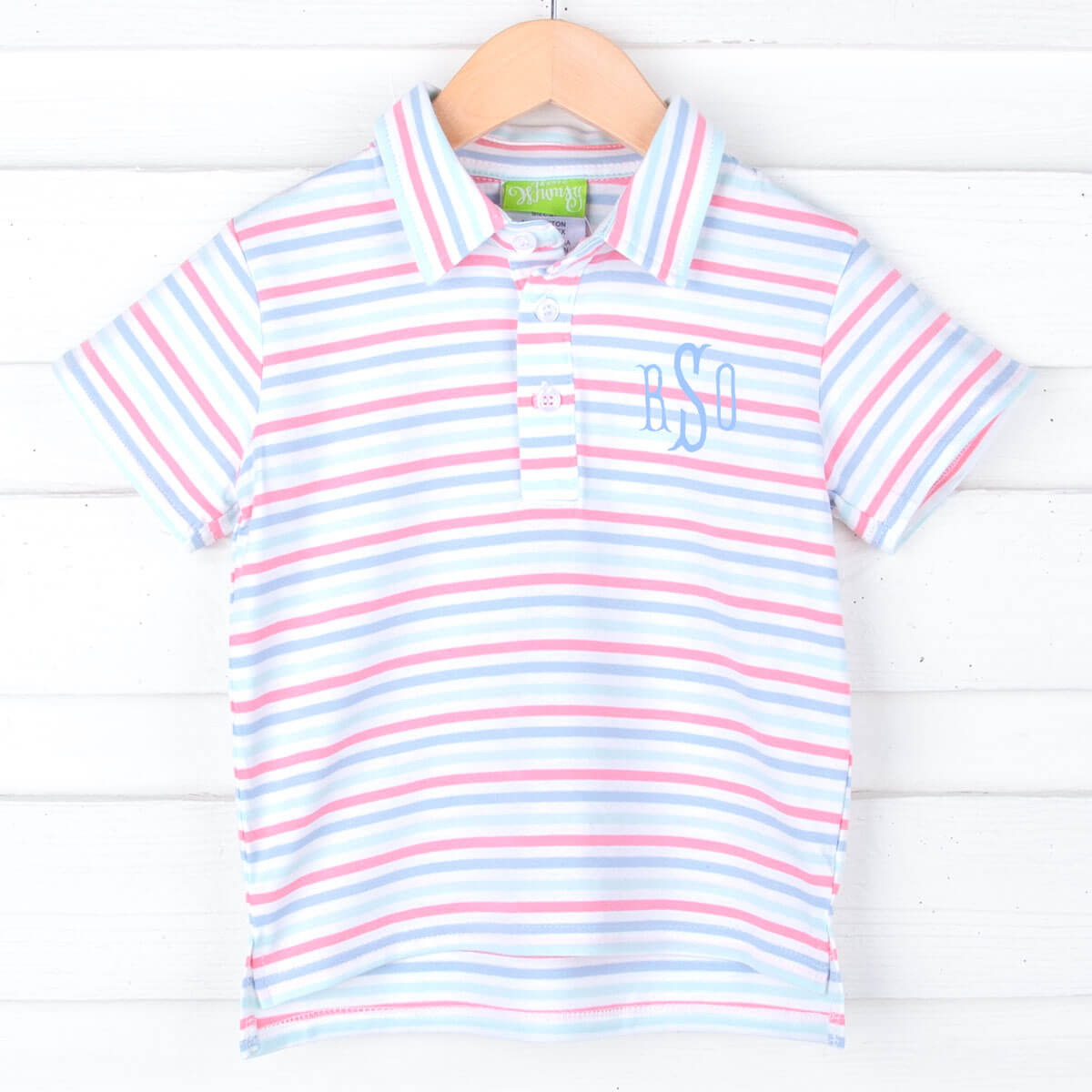 Blue & Pink Stripe Polo