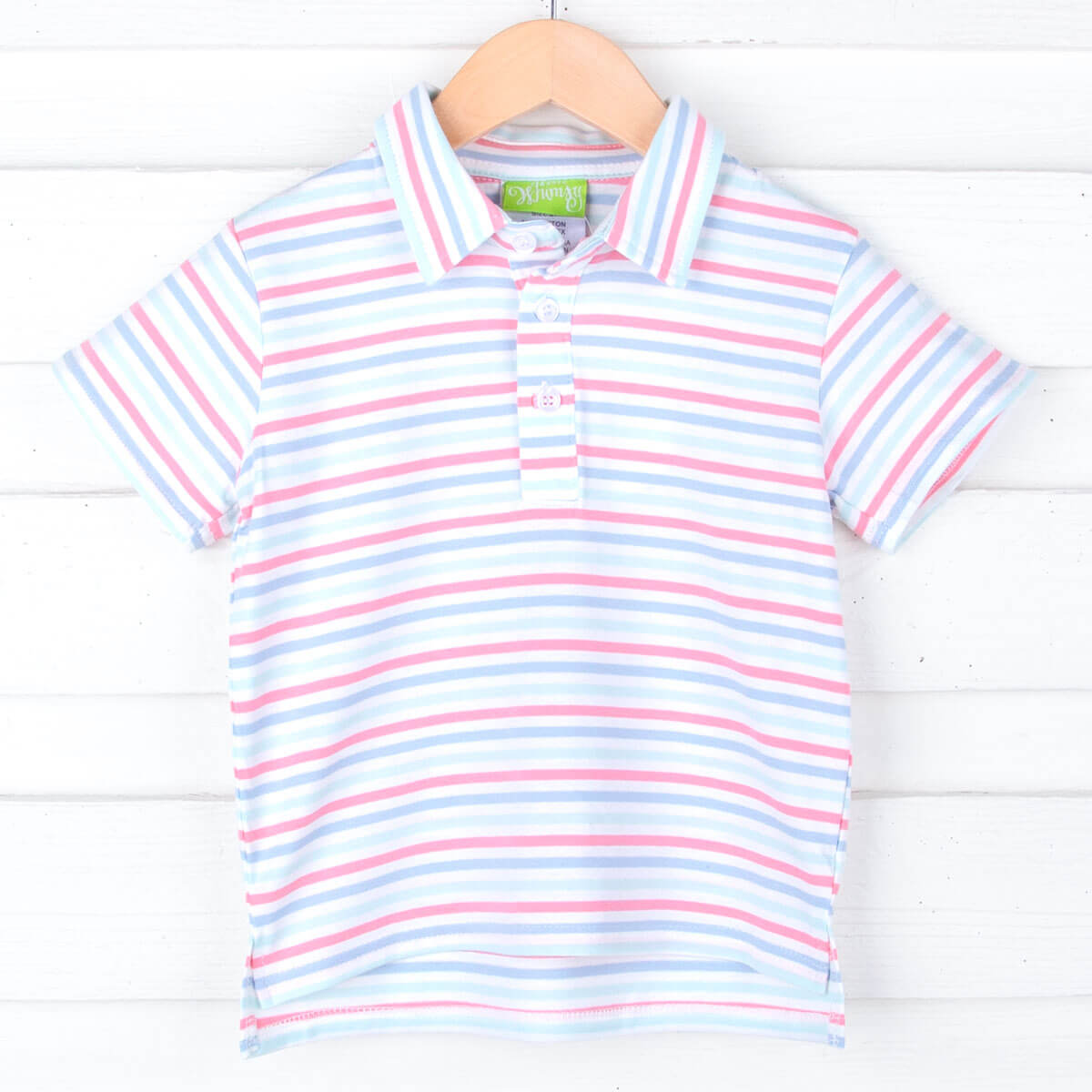 Blue & Pink Stripe Polo