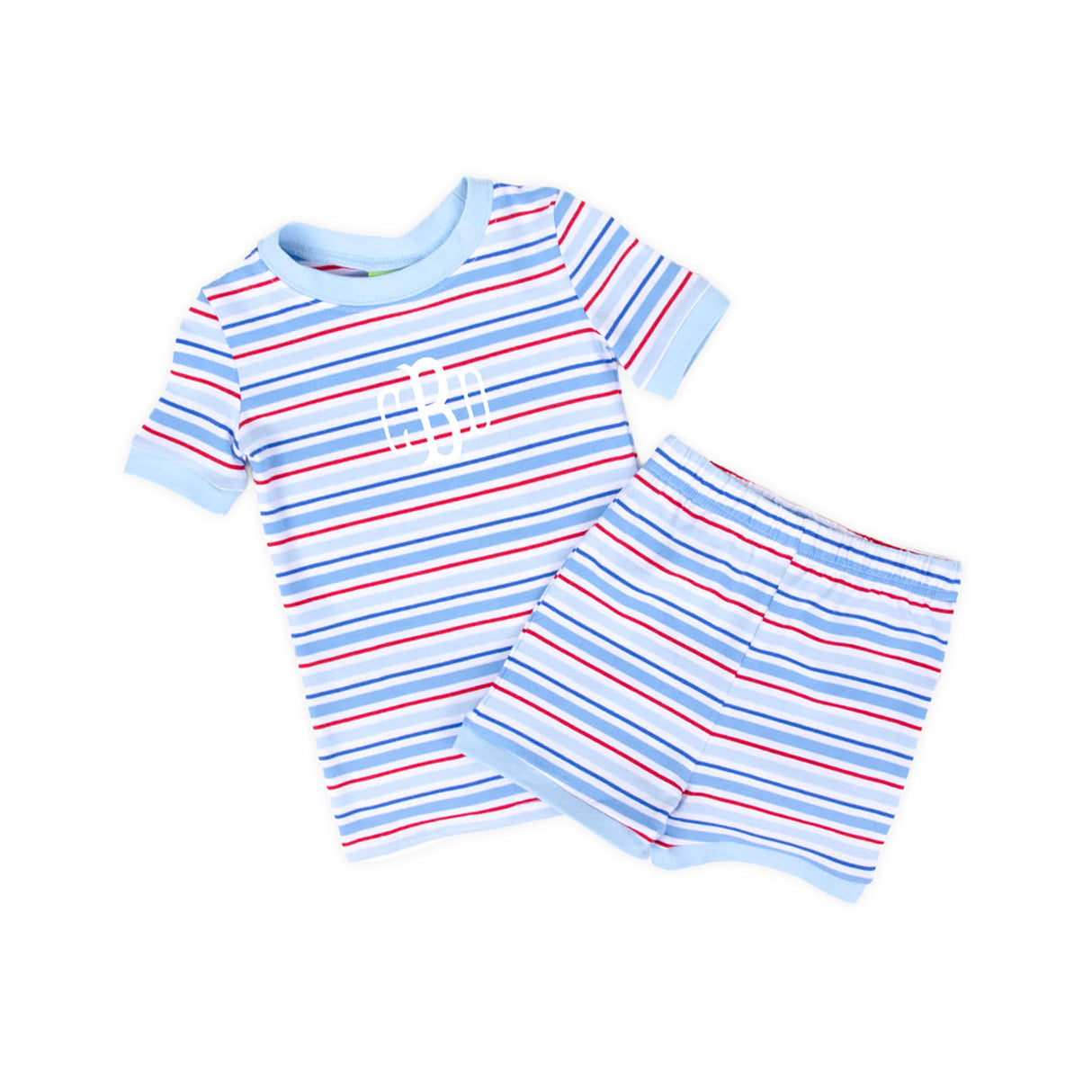 Patriotic Play Red & Blue Stripe Short Pajamas