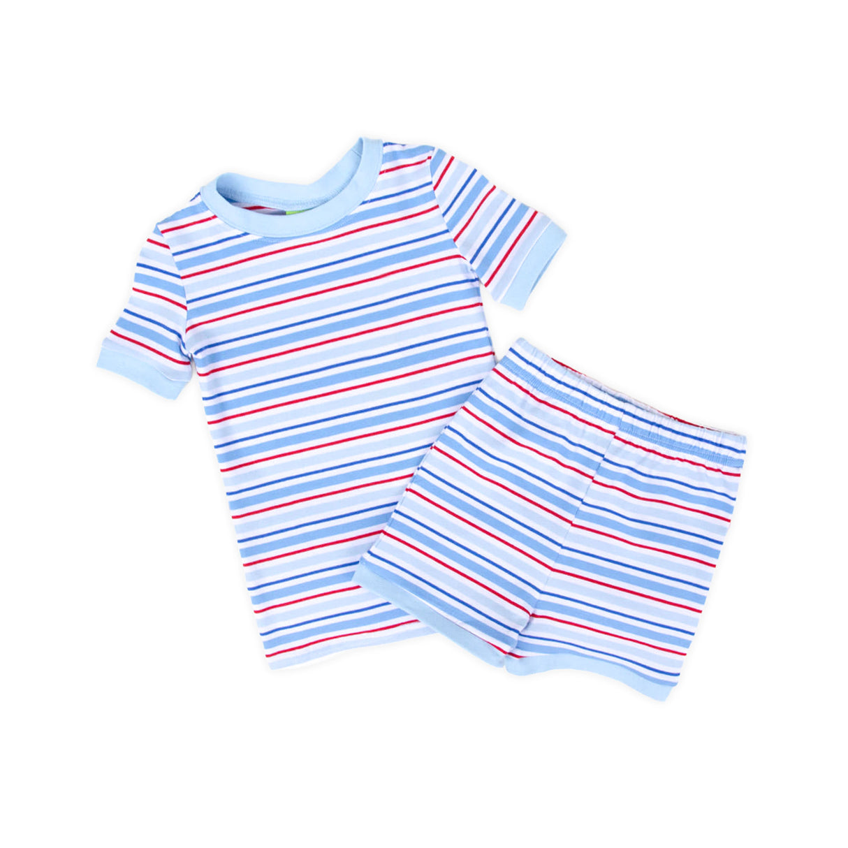 Patriotic Play Red & Blue Stripe Short Pajamas