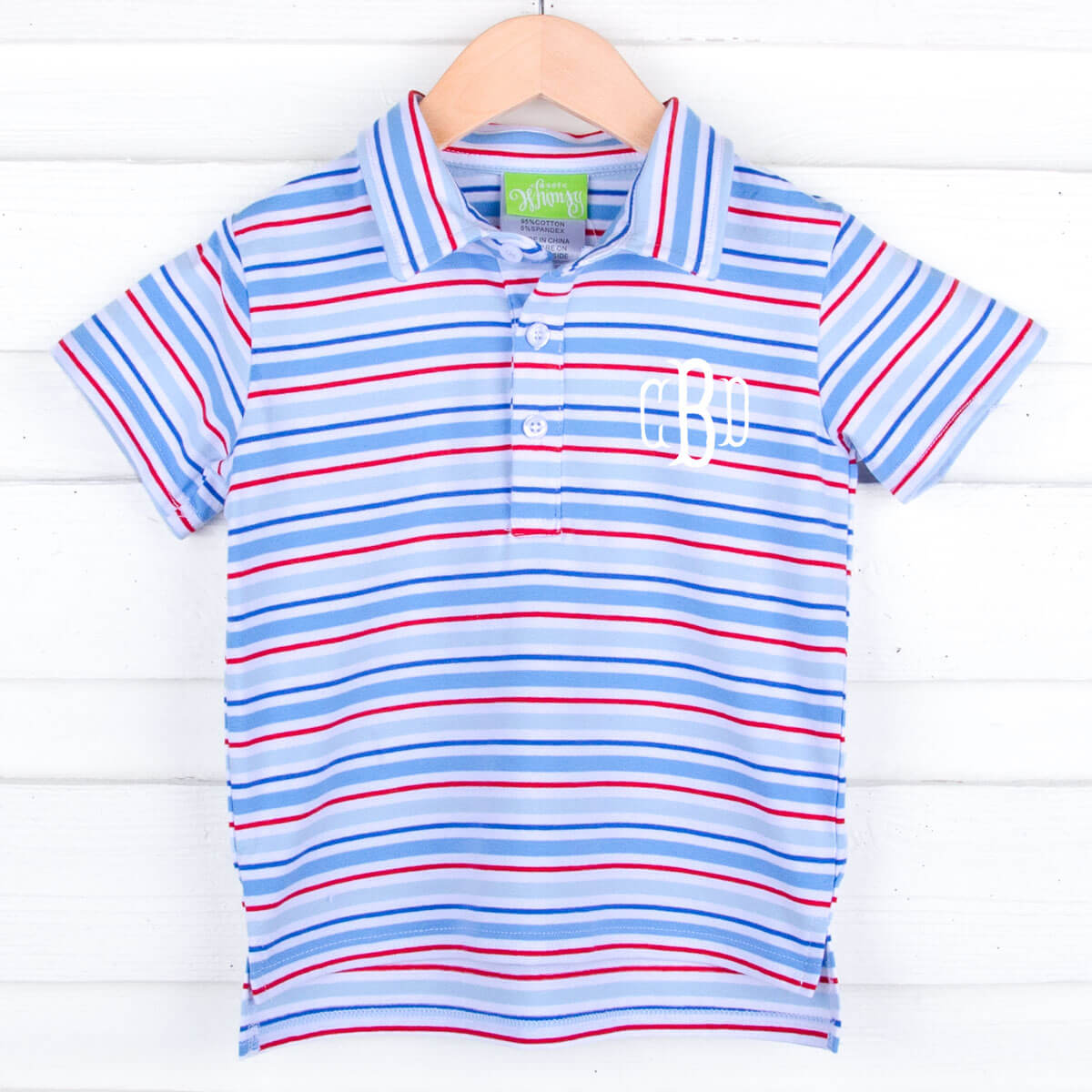 Patriotic Play Red & Blue Stripe Polo