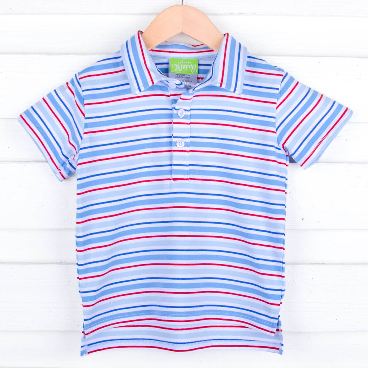 Patriotic Play Red & Blue Stripe Polo