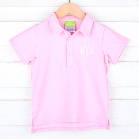Solid Pique Polo Shirt Pink