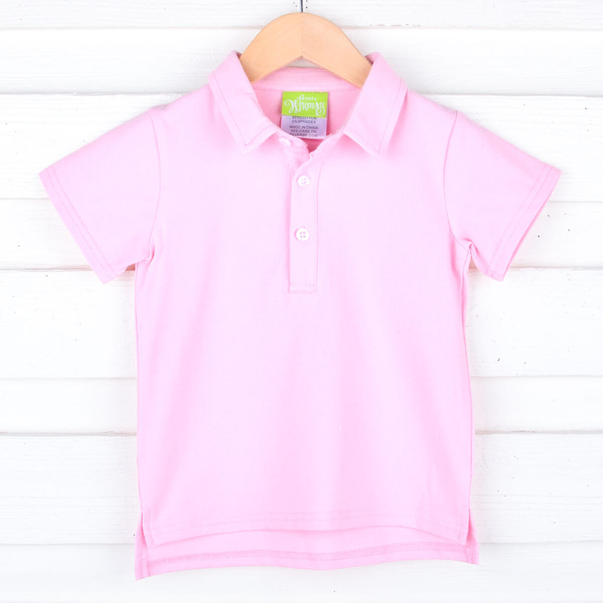 Solid Pique Polo Shirt Pink
