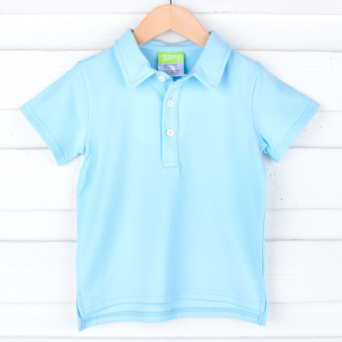 Solid Pique Polo Shirt Blue
