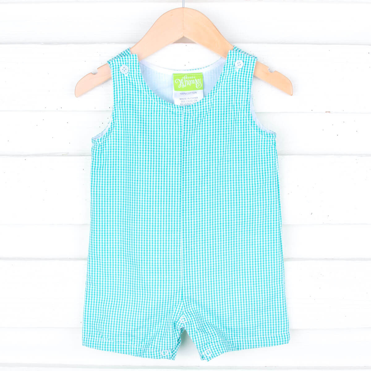 Teal Gingham Jon Jon