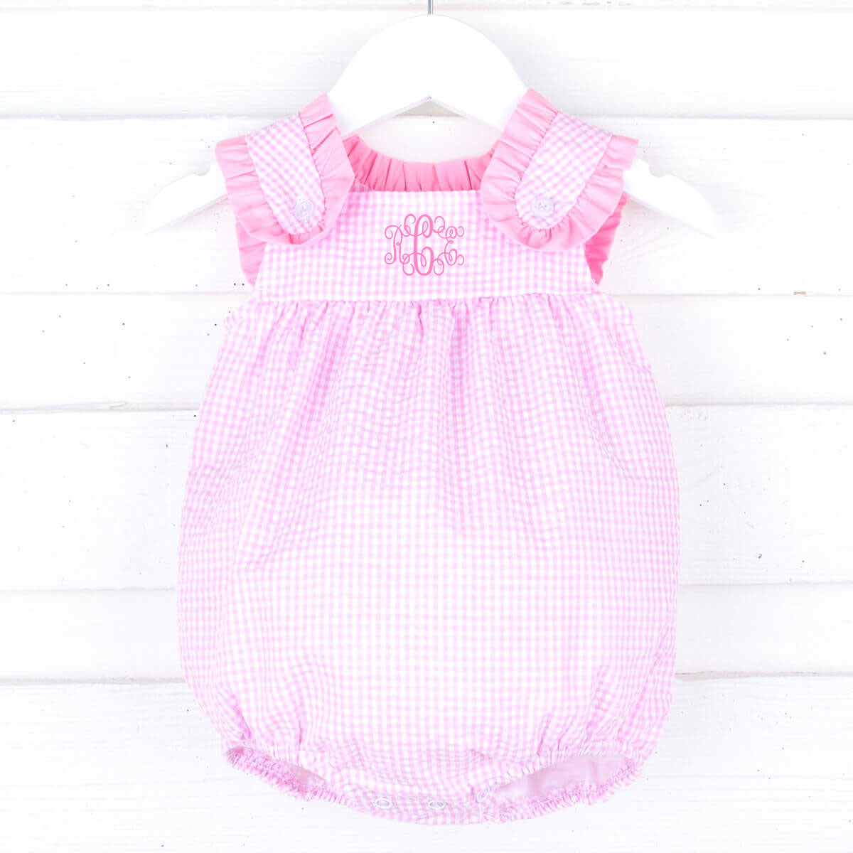 Pink Seersucker Lulu Bubble