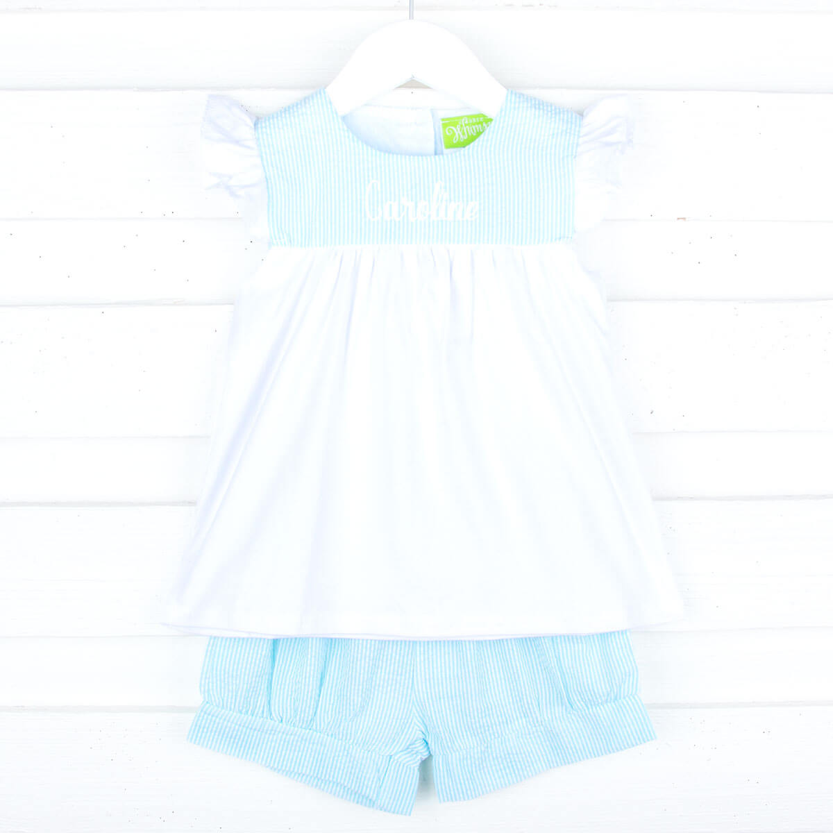 Turquoise Stripe Lauren Short Set