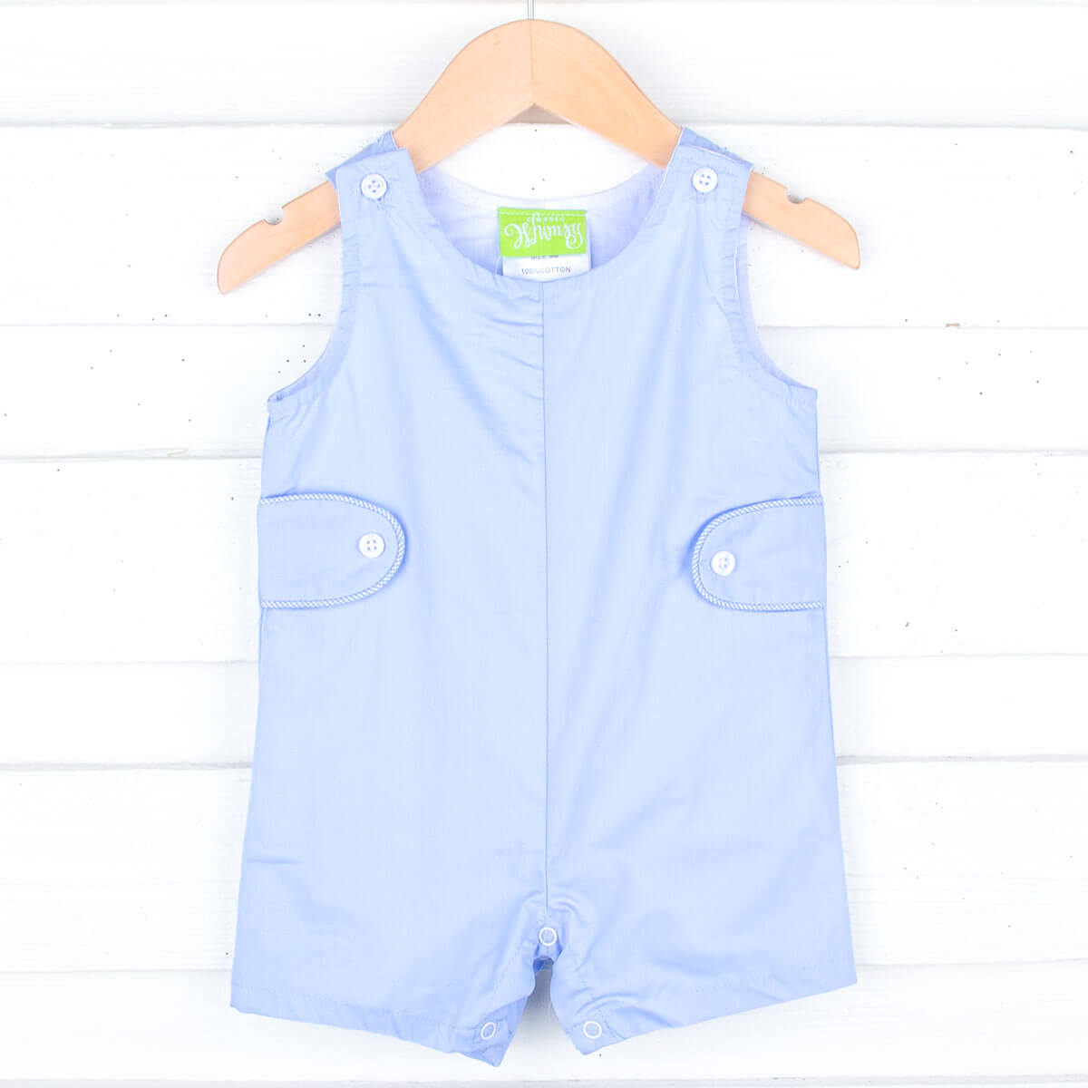 Micro Blue Gingham Jon Jon with Tabs