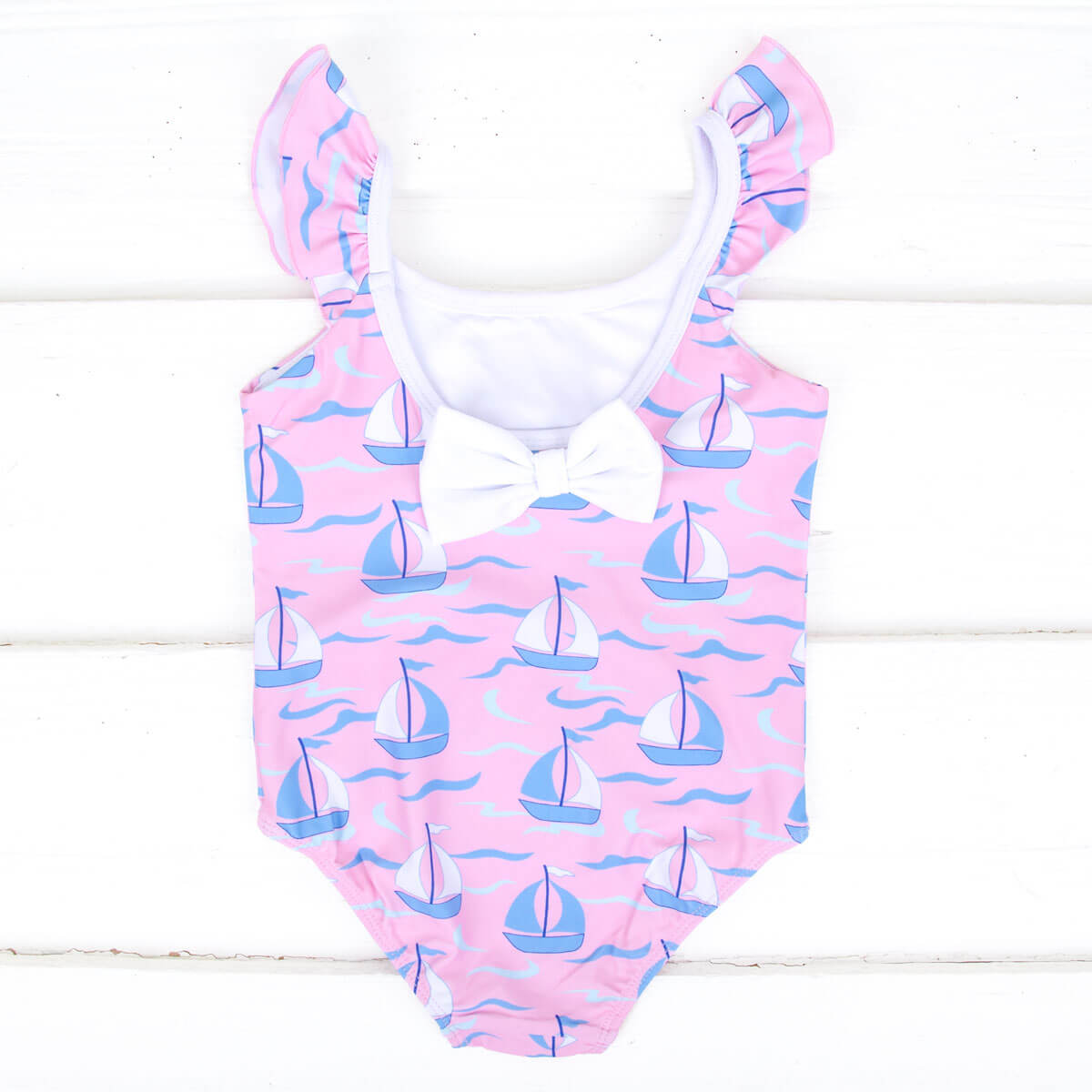 Positano Sailboat Pink One Piece Swimsuit