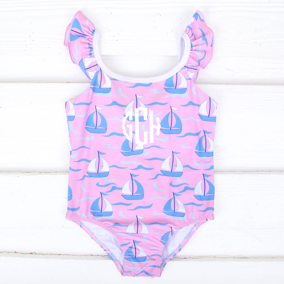 Positano Sailboat Pink One Piece Swimsuit