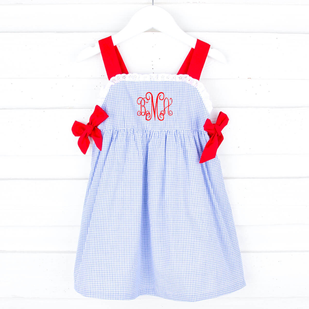 Royal Gingham Lydia Dress