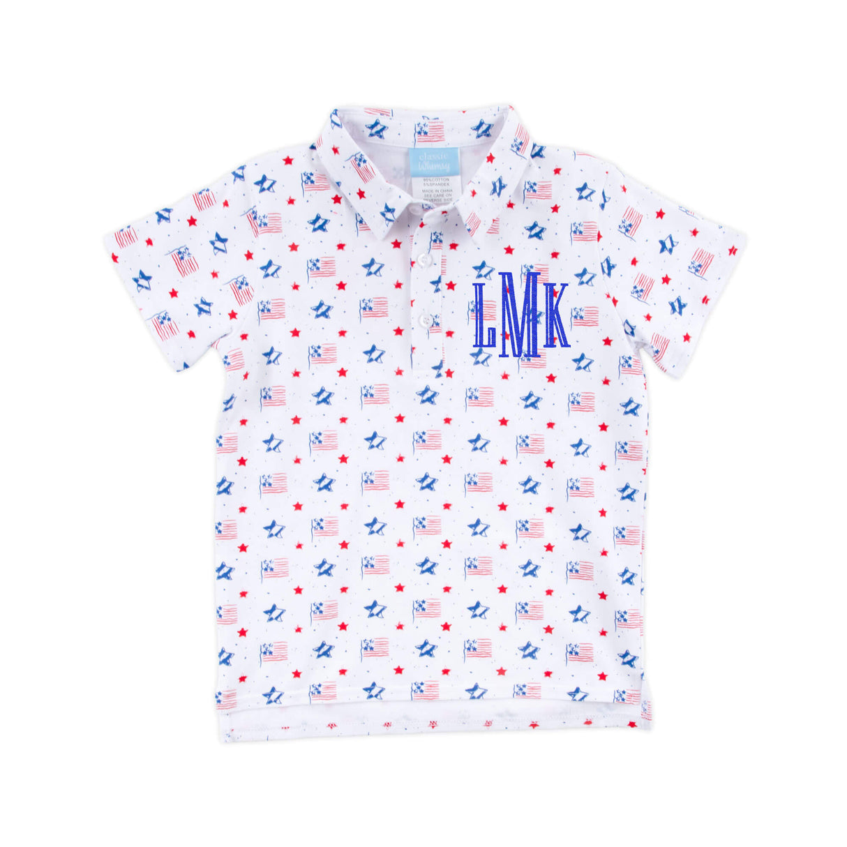 Flag Print Polo Shirt
