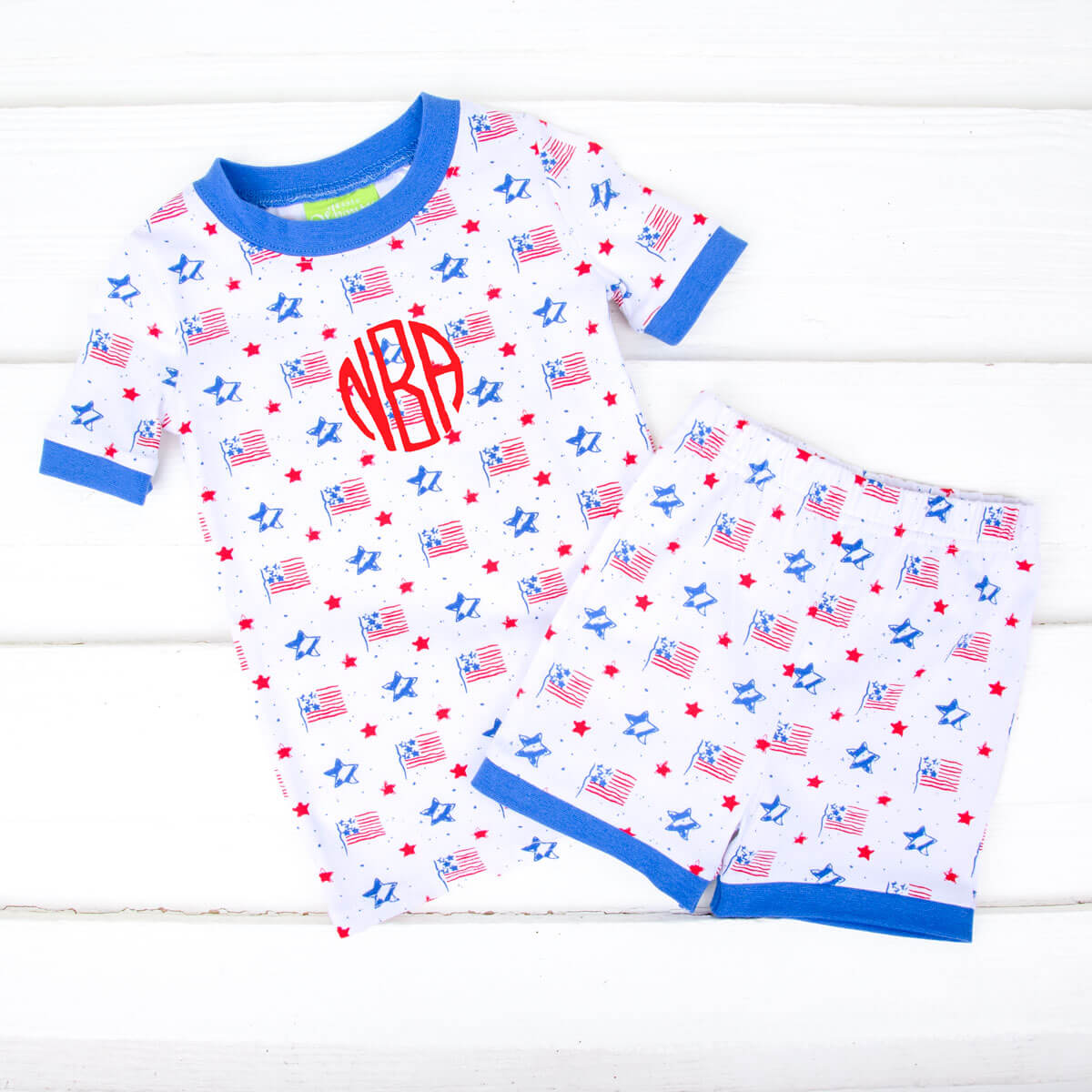 Flag Print Short Pajamas