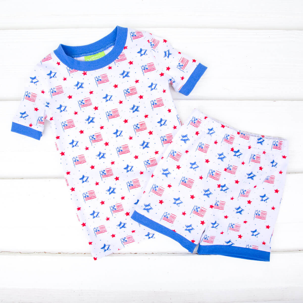Flag Print Short Pajamas